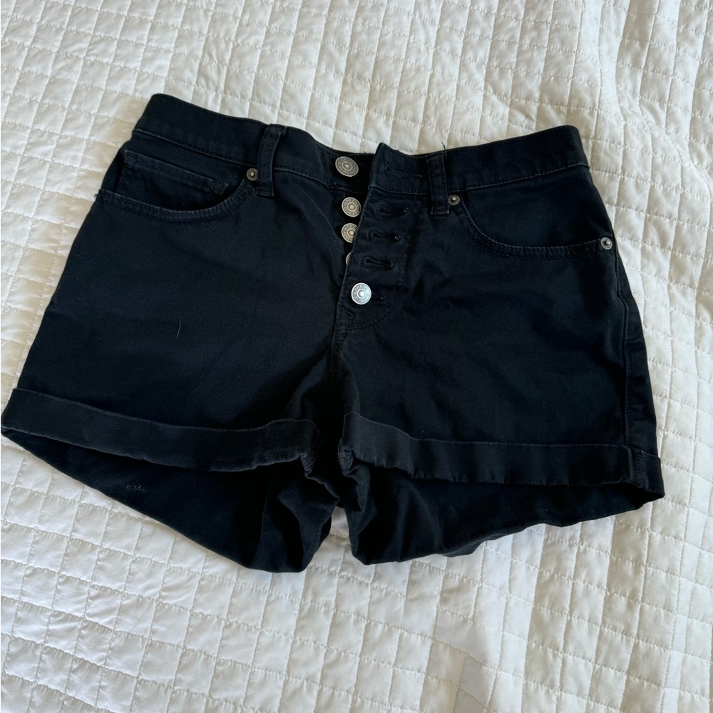Express Black Denim Shorts